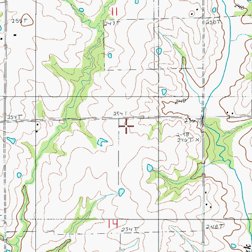 Topographic Map of South Sebago School (historical), MO