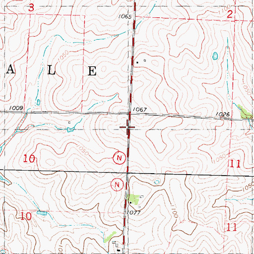 Topographic Map of South York School (historical), MO