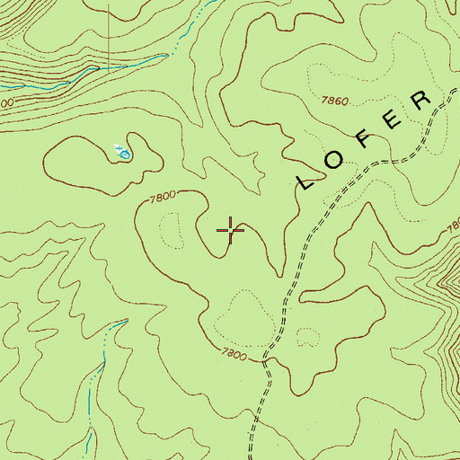 Topographic Map of Lofer Bench, AZ