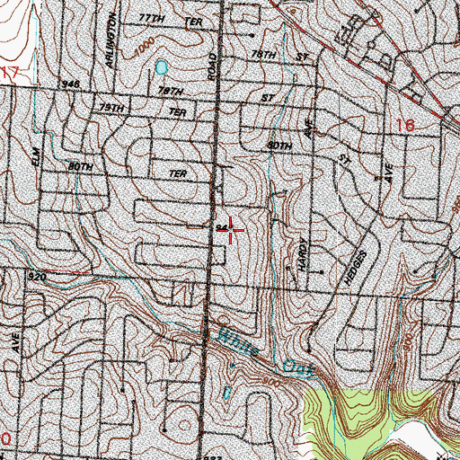 Topographic Map of Southwood Elementary School, MO