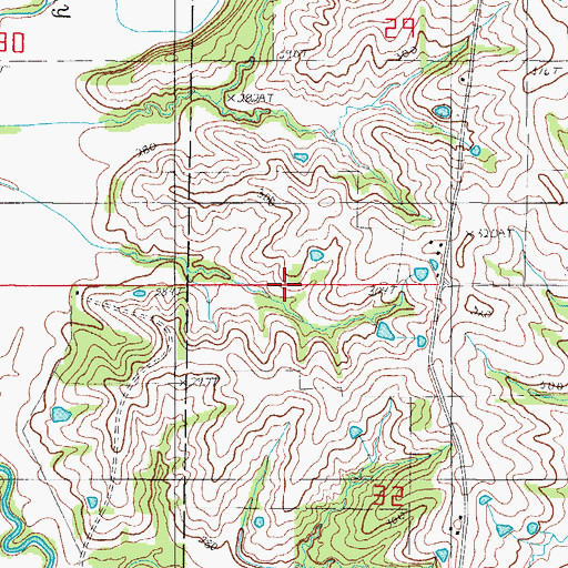 Topographic Map of Spencer School (historical), MO