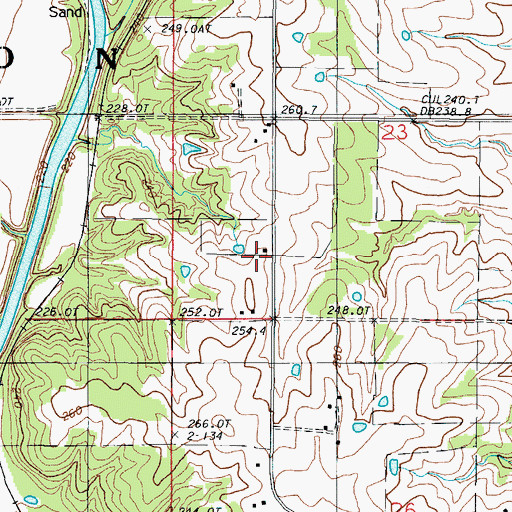 Topographic Map of Splawn Ridge School, MO