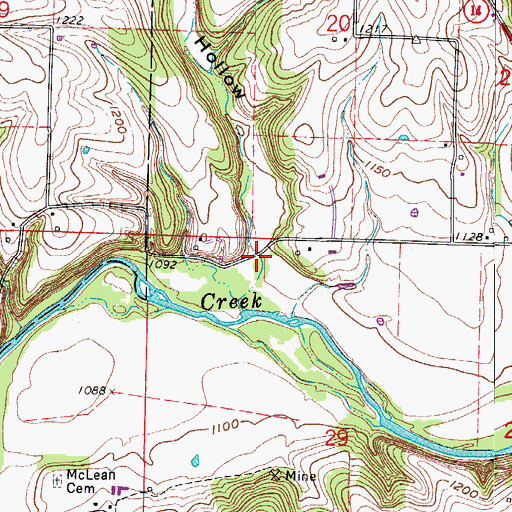 Topographic Map of Spout Spring Hollow, MO