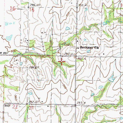 Topographic Map of Spring Hill School (historical), MO