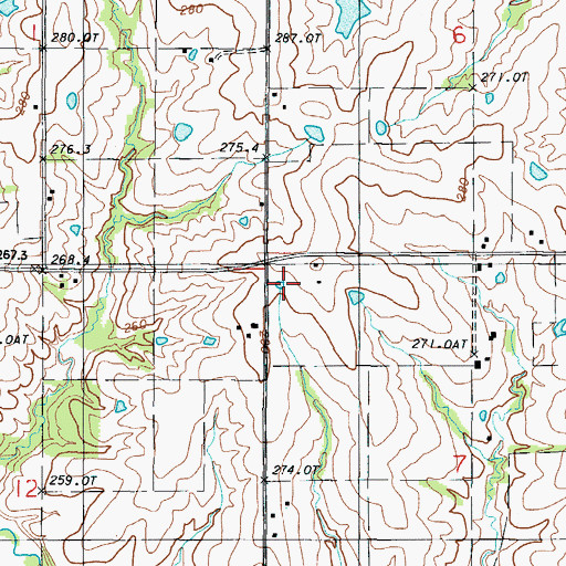 Topographic Map of Spring Hill School (historical), MO