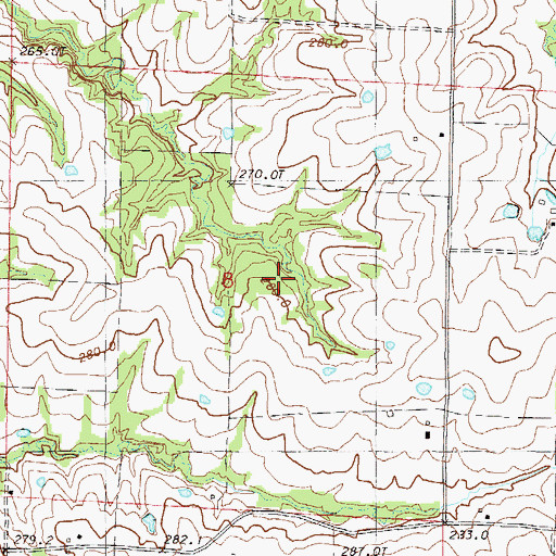 Topographic Map of Spring Hill School (historical), MO