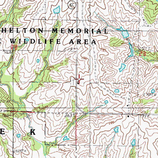 Topographic Map of Springer Chapel, MO