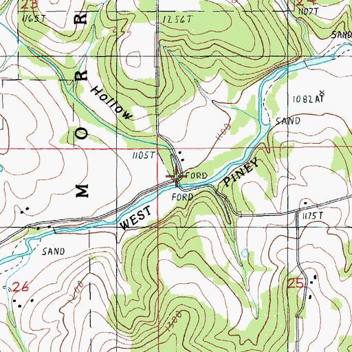 Topographic Map of Spurlock Hollow, MO