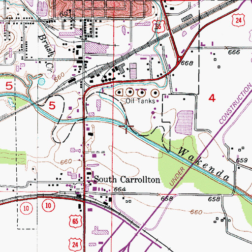 Topographic Map of Standley Branch, MO