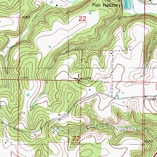Topographic Map of Star School, MO