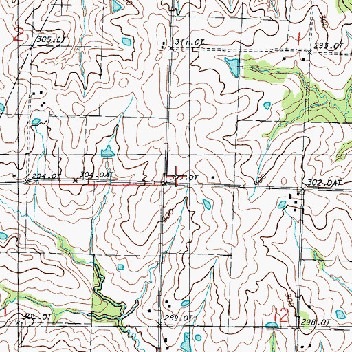 Topographic Map of Star School (historical), MO
