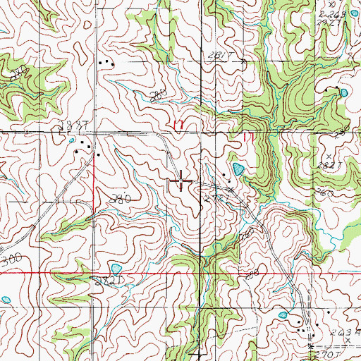 Topographic Map of Star School (historical), MO
