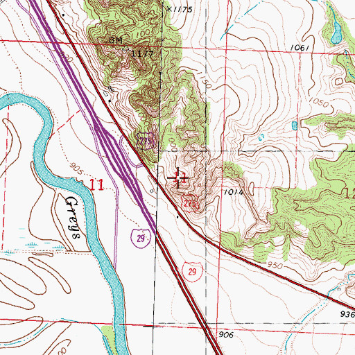 Topographic Map of Star School (historical), MO