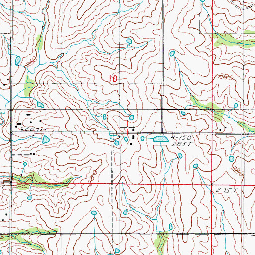 Topographic Map of Starlight Church, MO