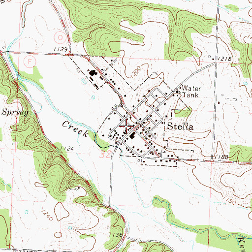 Topographic Map of Stella, MO