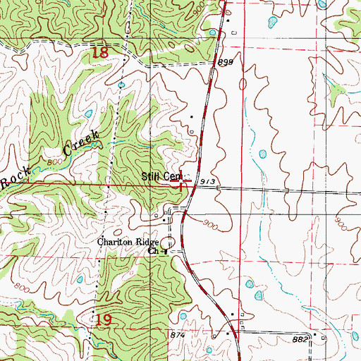 Topographic Map of Still Cemetery, MO