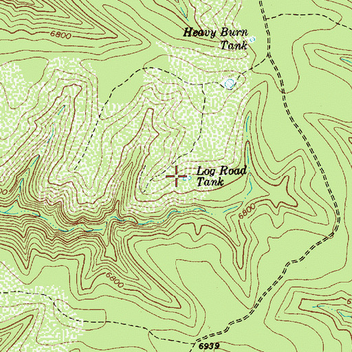 Topographic Map of Log Road Tank, AZ