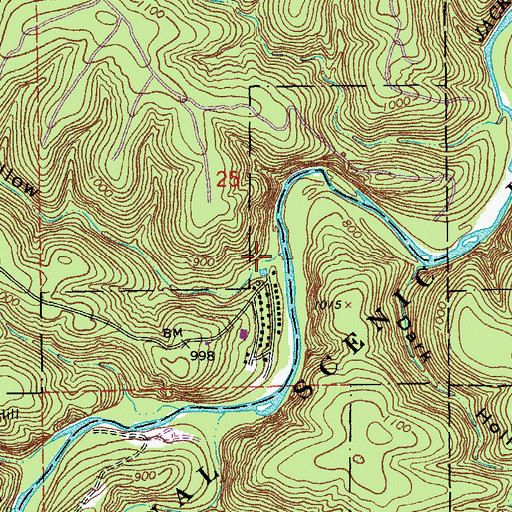 Topographic Map of Stillhouse Hollow, MO