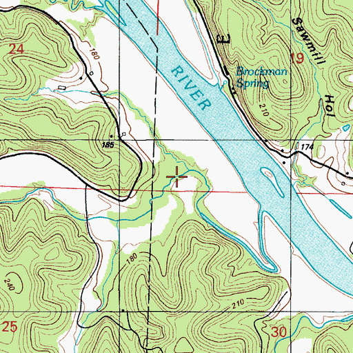 Topographic Map of Stillhouse Hollow, MO