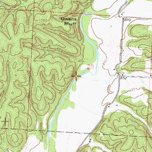 Topographic Map of Stogdon Creek, MO