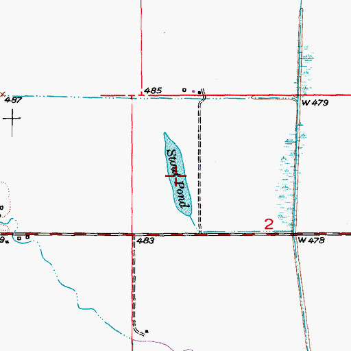 Topographic Map of Stone Pond, MO