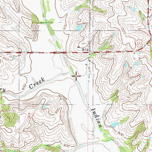 Topographic Map of Stone Quarry Creek, MO