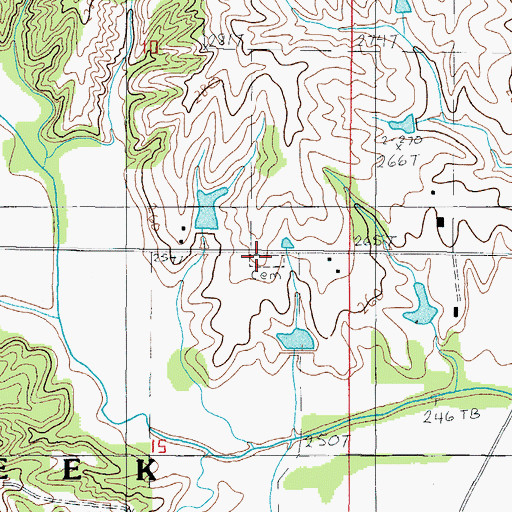 Topographic Map of Stoner Cemetery, MO