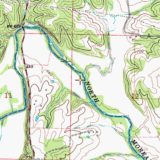 Topographic Map of Strobel Branch, MO