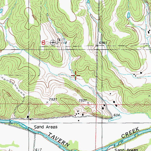 Topographic Map of Strump School (historical), MO