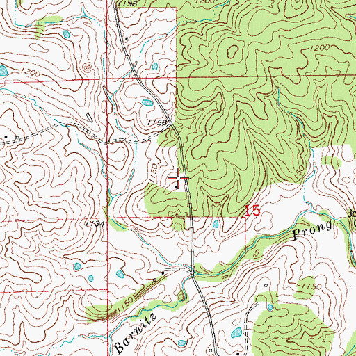Topographic Map of Success Church, MO