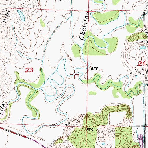 Topographic Map of Sugar Creek, MO