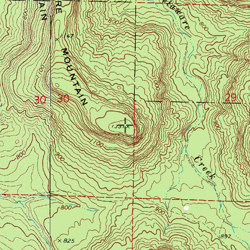 Topographic Map of Moore Mountain, AR