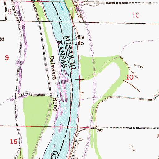 Topographic Map of Summerfield Branch, MO