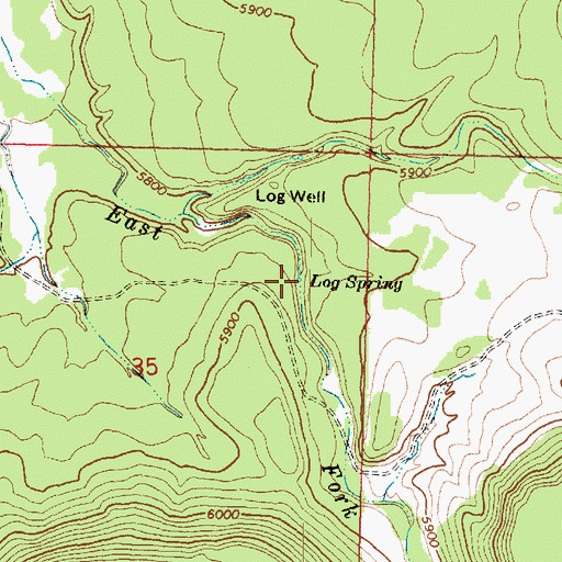 Topographic Map of Log Spring, AZ