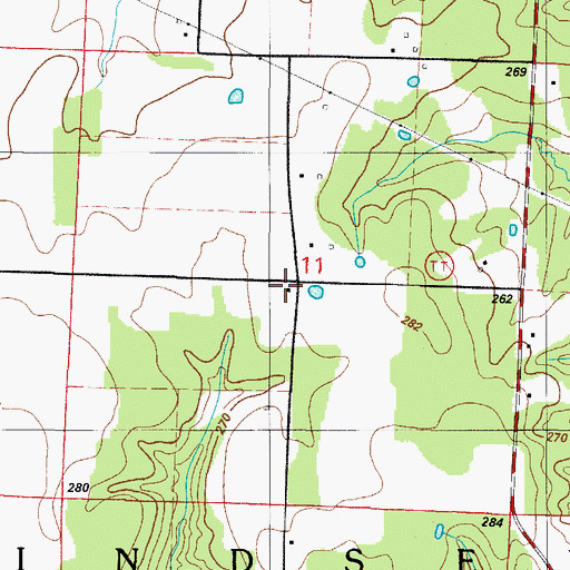 Topographic Map of Sunnyside School (historical), MO