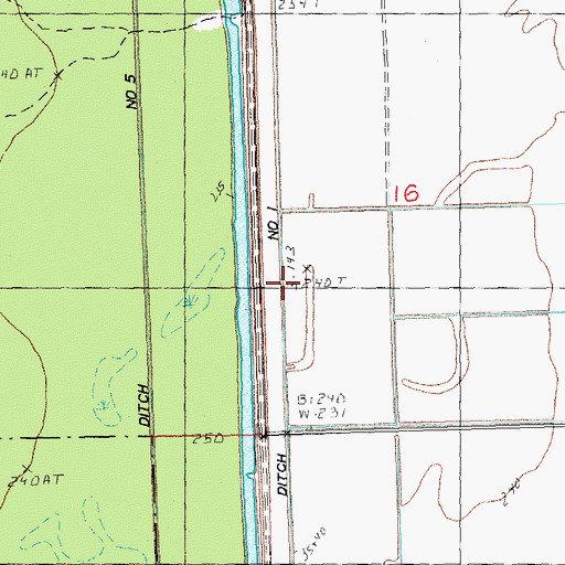 Topographic Map of Surface Ditch, MO