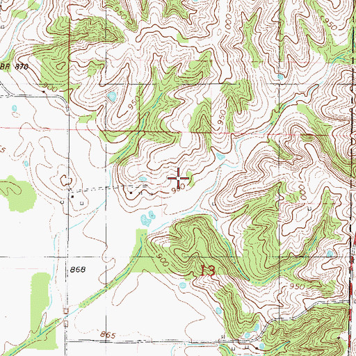 Topographic Map of Surprise School (historical), MO