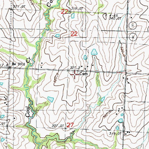 Topographic Map of Swan Chapel (historical), MO