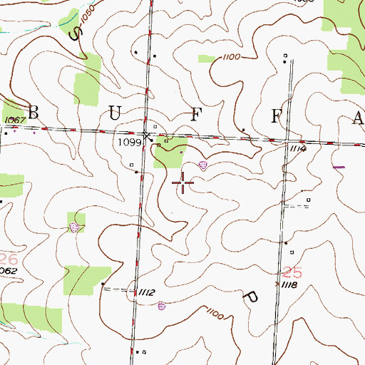 Topographic Map of Swars Prairie, MO