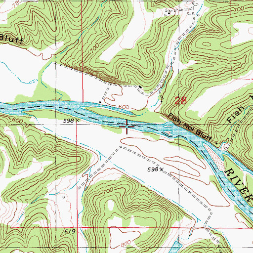 Topographic Map of Swear and Rogers Ford (historical), MO