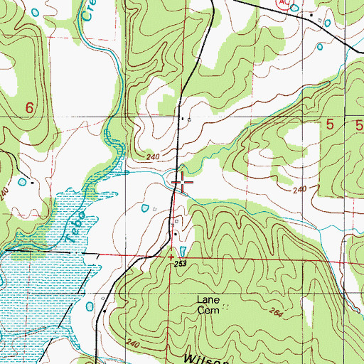 Topographic Map of Sweatman Hollow, MO
