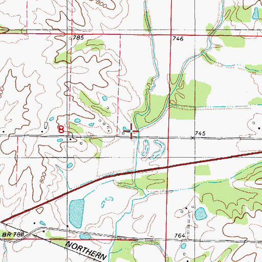 Topographic Map of Sweezer Creek, MO