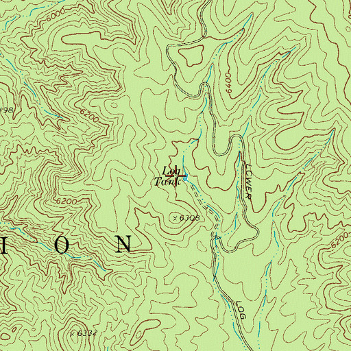 Topographic Map of Log Tank, AZ