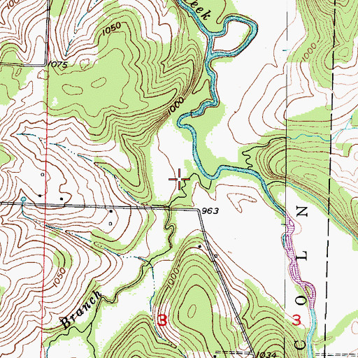 Topographic Map of Sycamore Hollow, MO