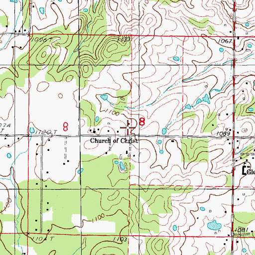 Topographic Map of Sylvan School, MO