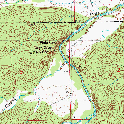 Topographic Map of Taft Creek, MO
