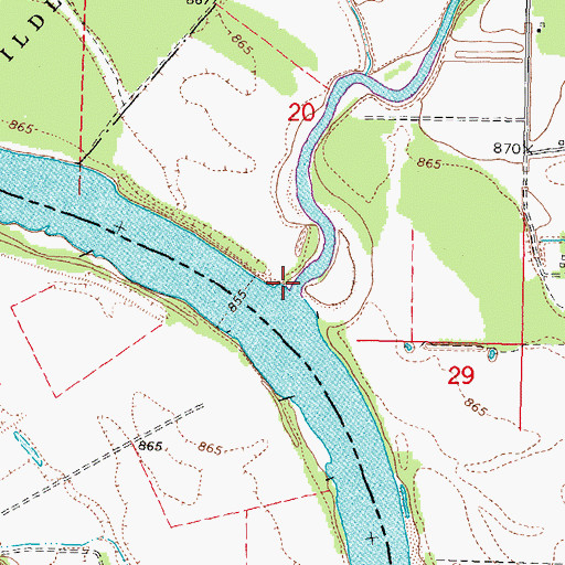 Topographic Map of Tarkio River, MO