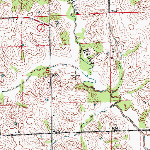 Topographic Map of Tauaninny Branch, MO