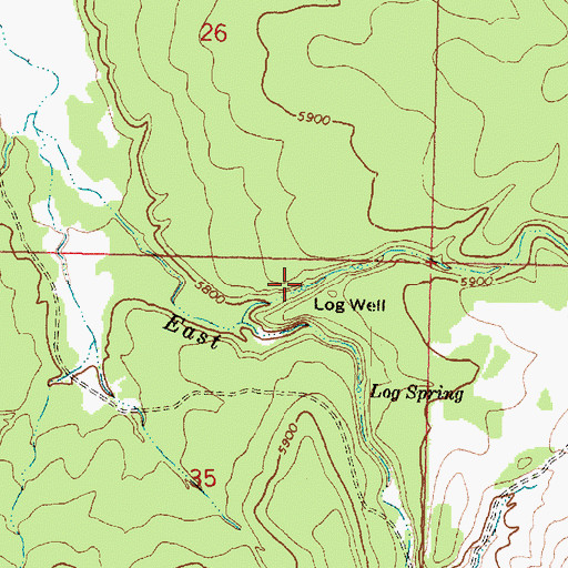 Topographic Map of Log Well, AZ