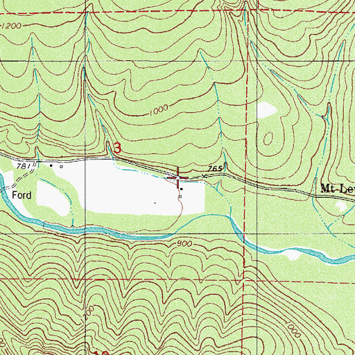Topographic Map of Mount Levi, AR